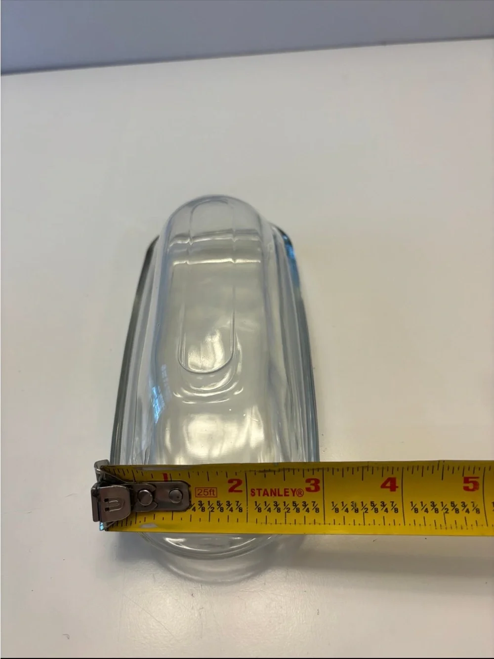 Clear Glass Covered Butter Dish
